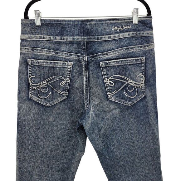 Ethyl Classic Womens Stretch Denim Jeans Sz 14 Mid-Rise Slim Fit Dark Wash - Picture 8 of 12